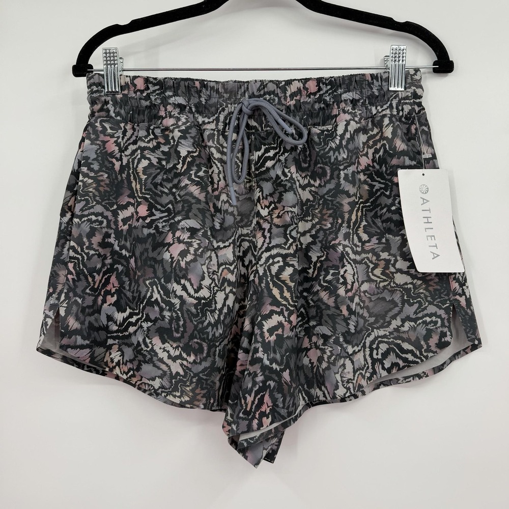 Athleta Shorts Womens Small Multicolor Crossroads 3in Inseam Pocket Drawstring